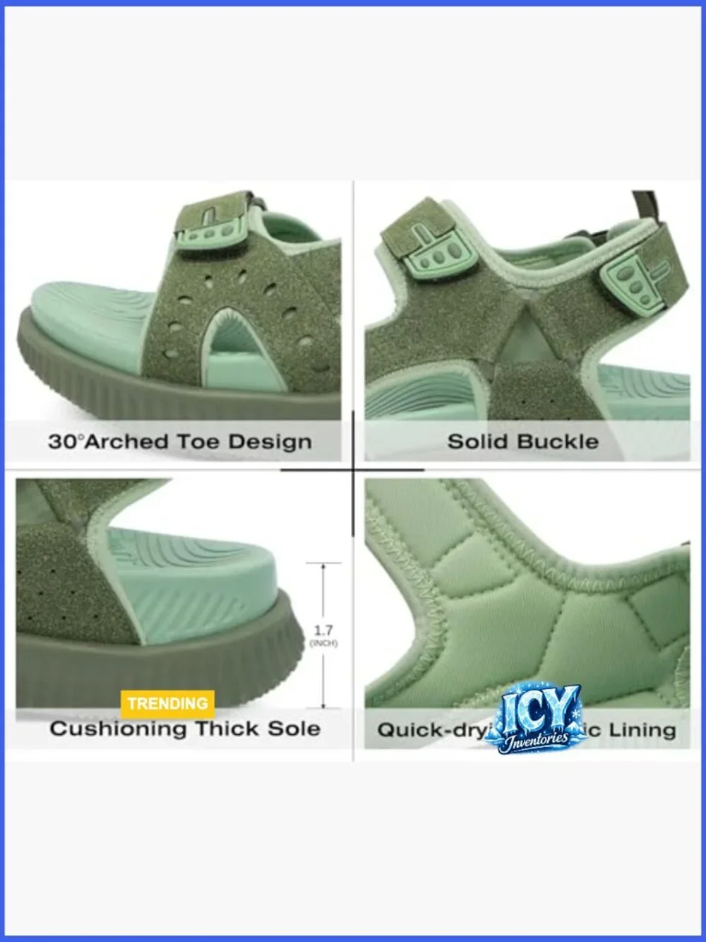 Mens Hiking Sandals With Arch Support Sport Recovery Athletic Walking